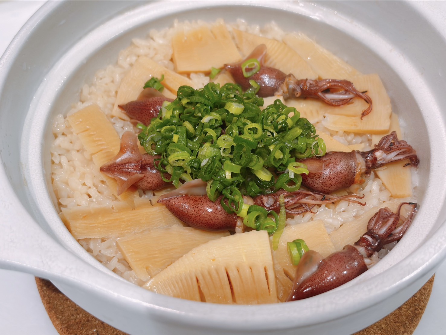 ホタルイカと筍の炊き込みご飯